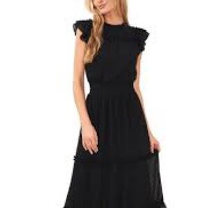 Elegant Black Ruffle Dress